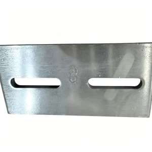 Hot-Dip Galvanized Embedded Parts 100*200*6mm A36 2 Slotted Holes Laser Cutting Steel Plate Base Plate Concrete Anchor Plates