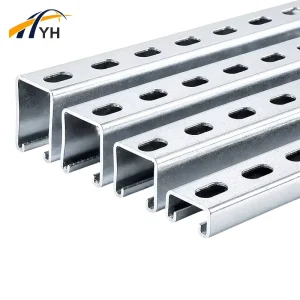 Hot Dip Galvanized Photovoltaic Bracket C shaped Steel Seismic Bracket U shaped Channel Steel Purlin Galvanized Punching Bracket
