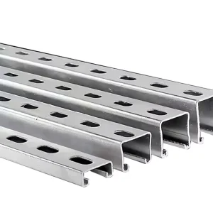 Hot Dip Galvanized Photovoltaic Earthquake Resistant C shaped U shaped Steel Photovoltaic Purlin Perforated Pipe Bracket 41