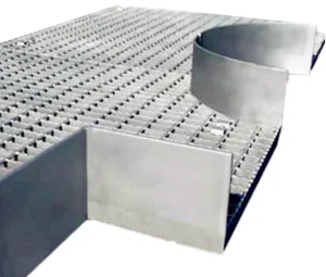 Hot Dip Galvanized Platform Toe Plate Steel Grating with Kick Plate