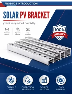 Hot Dip Galvanized Solar Support Frame Fitted With Stainless Steel Parts Multi-scenario Photovoltaic Mounting Bracket