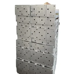 Hot Dip Galvanized Square Tube Steel Fence Base Plate Post Fabrication Services