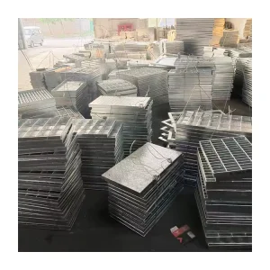 Hot Dip Galvanized Stainless Steel Serrated Grating Plate Plug In Trench Cover and Outdoor Stair Tread for Floors