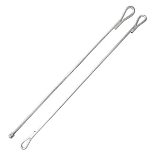 Hot Dip Galvanized Stay Rod Thimble Eye Anchor Rod for Power Line Hardware 5/8 3/4