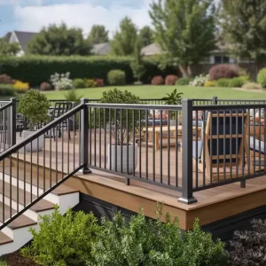 Hot-Dip Galvanized Steel Balcony Railing, Heavy-Duty Outdoor, Anti-Rust, Custom Size for Apartments, Commercial Buildings, and Villas