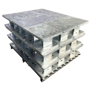 Hot Dip Galvanized Steel Base Plate Q235B Q355B Welded Embedded Plate Custom Fabricated Anchor Plate for Steel Structure