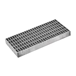 Hot Dip Galvanized Steel Grating G300 Serrated Surface Anti Slip Fire Resistant Outdoor Industrial Stair Tread for Chemical