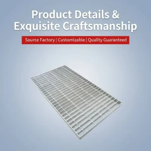 Hot-Dip Galvanized Steel Grating Platform Treads Anti-Slip Zinc-Coated Plates for Walkways Roofing and Walls