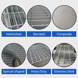 Hot Dip Galvanized Steel Gratings Zinc Coated Floor & Wall Platform Walkway Plates Municipal Trench Covers Stair Treads