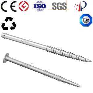 Hot Dip Galvanized Steel Ground Screw Anchor For Secure Long Lasting Solar Panel Mounting Various Soil Types