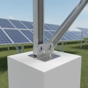 Hot-Dip Galvanized Steel Solar Panel Mounting Brackets 60M/S Wind Load for Ground Solar Mounting System Customizable