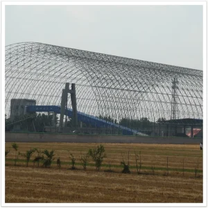 Hot Dip Galvanized Steel Space Frame Truss Q235/Q355 Welding Cutting Bending Decoiling
