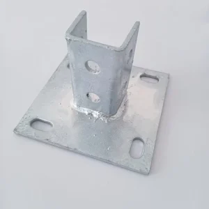 Hot Dip Galvanized Strut Channel Base Square Plate Big Post Base for Metal Steel Bracket