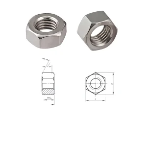 Hot Dip Galvanized Zinc Plated Stainless Steel SS316 DIN934 DIN985 Fully Threaded Hex Nuts M6 M60 for Bridge Construction