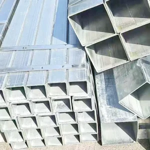 Hot Dip Square Pipe Low Carbon Steel Hollow Section 100*100*2.5mm 100*100*3.0mm 50*25*1.6mm Galvanized Rectangular Tube