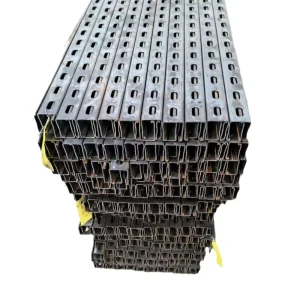 Hot Dipped Galvanized C Shaped Steel Purlin Q235B Cold Formed Punching C Channel Bracket Roofing Steel Structure Cutting Welding