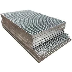 Hot Dipped Galvanized Carbon Steel Grating Plate Anti Skid Industrial Anti Corrosion Fire Resistant Aluminum Alloy Stair Tread