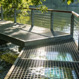 Hot-Dipped Galvanized Checkered Plate Steel Grating for Stair Treads and Machine Platforms