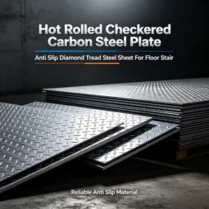 Hot Dipped Galvanized Checkered Steel Plate Anti Rust Zinc Coated Tread Plate for Platform Stair Treads