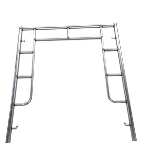 Hot Dipped Galvanized Double Ladder Walk Thru Door Frame Scaffolding Q235 Steel Scaffold Main Frame