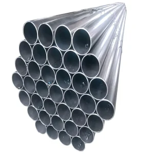 Hot Rolled JIS G3101 SS400 Circular Weld Pipe Mild Steel High Frequency Welded Steel Round Tube