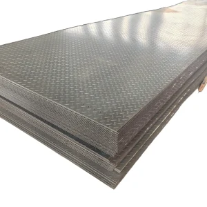 Hot Rolled Mild Steel Q235B Carbon Checkered Plate Sheets 5.75mm Thickness ASTM JIS BS Floor Tread Welding Cutting Services