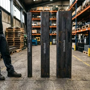 Hot Rolled Square Tube 25×25-150x150mm Black ERW ASTM A500 for Pre-Engineered Building PEB Portal Frame Purlin Column