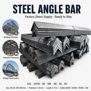 Hot Rolled Steel Angle Bar L Shape Carbon Equal Unequal Angle Steel Q235B A36 SS400 S235JR 20×20 200×200 2.5 20mm 6m 12m