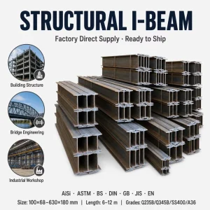 Hot Rolled Steel I Beam Structural Universal Beam I Section Profile Q235B A36 SS400 Q355B IPE100 IPE300 6m
