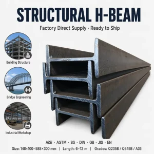 Hot Rolled Steel I Beam Universal I Section Q235B A36 SS400 S355JR S275JR IPE120-IPE360 6m