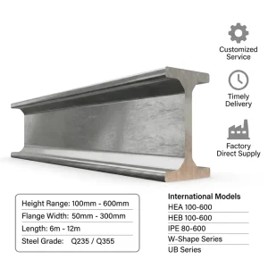 Hot Rolled Steel Structural Q235 Welded Steel Beams H Beam