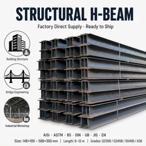 Hot Selling Q345 SS400 A36 Grade H Beam Steel Structure Steel Bridge HW HN IPE IPN H Section Profile Steel