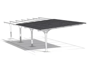 Hot dip Galvanized Photovoltaic Carport Bracket Solar Carport Installation Structure Customization Available