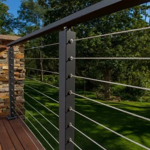 Hotel Modern Deck Metal 4 6 8 10 Wire Handrail Corridor Stainless Steel Cable Railing