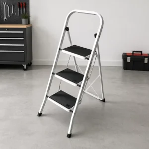 Household Apartment Domestic Steel Folding Ladder Modern Design 3 Step Insulation Ladder