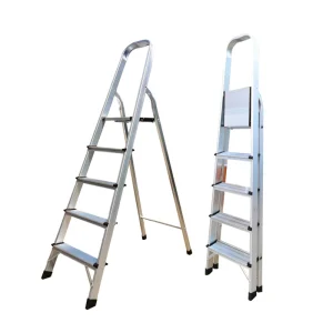 Household Domestic Use Wide Step Aluminum Combination Folding Ladder with Modern Design Stable and Practical Steel