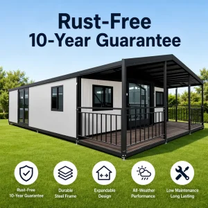 Hurricane Rated Sealing Triple-Sealed Roof Joints Zero Leakage Sealing Tech Modular Prefabricated House for Island Living Assets