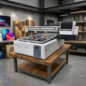 I3200 I1600 3D Uv DTF Film Label Sticker Texture Sticker Textile Printing Machine Led 6090 Uv TPU Flatbed Printer for T shirts