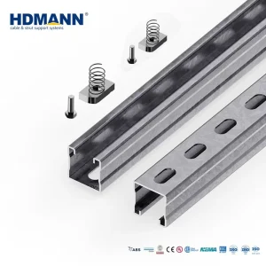 IEC Standard Slotted Hot Dip Galvanized Framing Brackets C Profile Steel Strut Channel for Tunnel Project