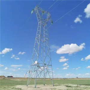 ISO CE Certified Hot Dip Galvanized Guyed Lattice Steel Tower for Remote Area Power Transmission High Voltage