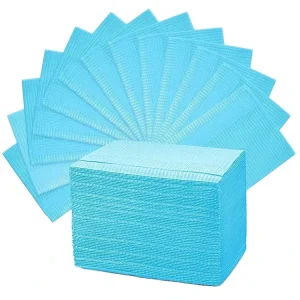 ISO Certified 3 Ply Paper Poly Disposable Dental Patient Bibs Quality Surgical Tattoo Table Cloth for Patients