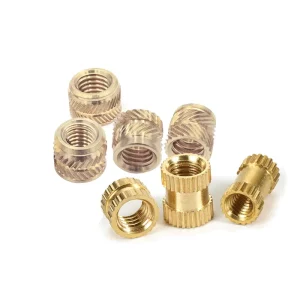 ISO Certified Nickel Plated Brass Finish M4-M8 Metric/Imperial Thread Class 4.8 6.8 Knurled Insert Screw Nut Mining Healthcare