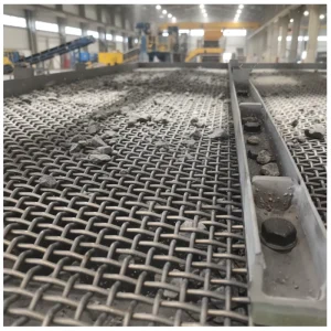 Impact-resistant Mining 65 Manganese Spring Steel Wire Mesh Hooked Edge Mesh Gold Ore Screening Mesh High-frequency Woven Mesh