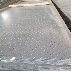 In Stock Q235B Treads Anti Skid Workshop Flooring Galvanized Hot Rolled Patterned Steel Plate