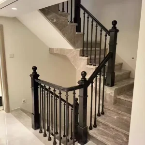 Indoor Decorative Steel Stairway Steel Railings