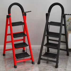 Indoor Metal Modern Folding Ladder Portable Climbing Ladder 2/3/4/5/6 Steps Ladder Folding Iron Ladder House Ladder