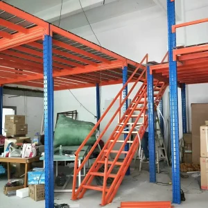 Indoor Steel Platform Racking Multi Shelving Units Ladder Stairs for Pallet Storage Cargo Storage Equipment