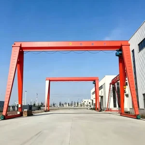 Industrial 10t Rail Mounted Single Girder Gantry Crane for Steel Structure Building