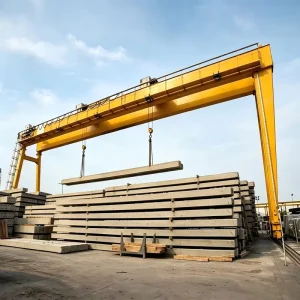 Industrial 25T 32T 45T Rail Mounted Gantry Crane for Large Pipe Handling and Heavy Mold Transfer Operations