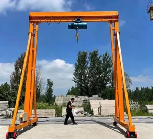 Industrial 3 ton Single girder Portal Tire mounted Gantry Crane Workshop Material Handling